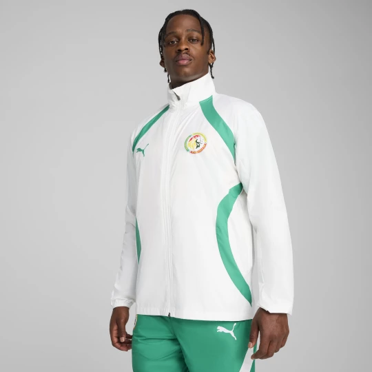 Foto van product PUMA Senegal 2025 geweven prematch-jack voor Heren, Groen / Wit