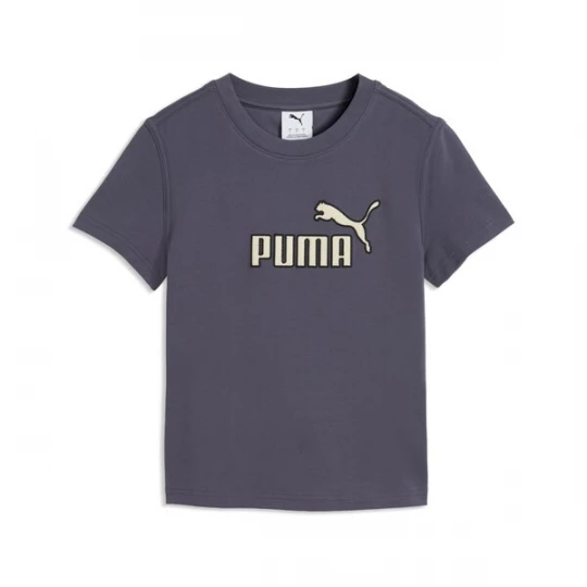 Foto van product PUMA Shirt 'Essentials Elevated No. 1' grafiet / zwart / wit