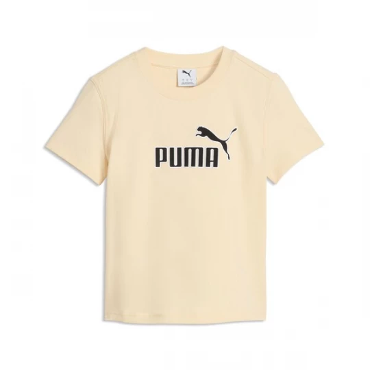 Foto van product PUMA Shirt 'Essentials Elevated No. 1' pasteelgeel / zwart / wit
