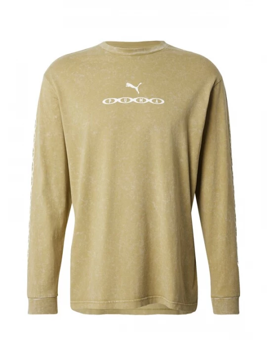 Foto van product PUMA Shirt olijfgroen / wit