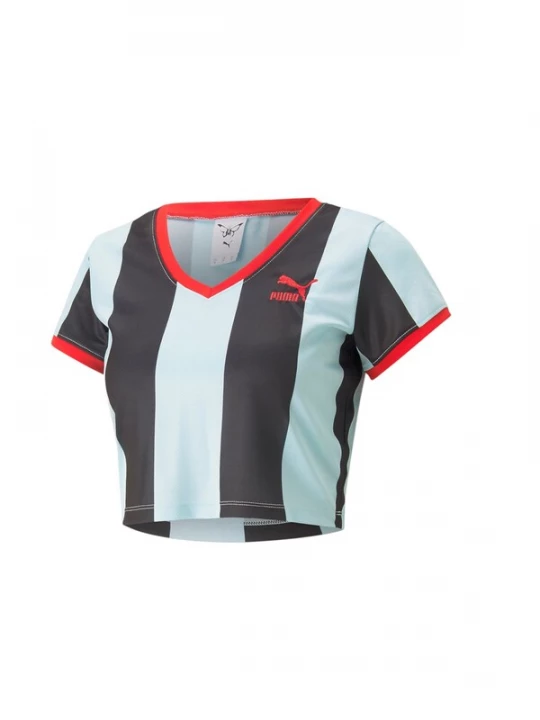 Foto van product PUMA Shirt 'PUMA X DUA LIPA' lichtblauw / rood / zwart