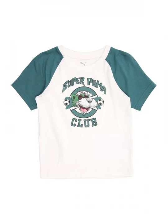 Foto van product PUMA Shirt 'Super' groen / smaragd / zwart / wit
