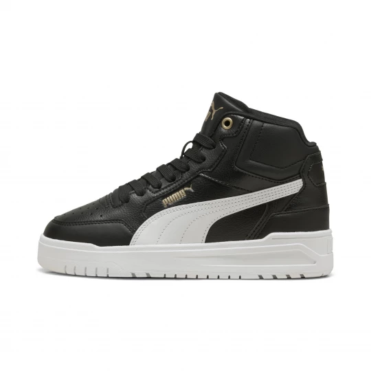 Foto van product PUMA Shuffle Downtown Mid sneakers, Zwart / Wit / Goud