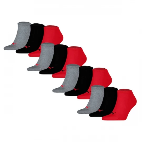 Foto van product PUMA Sokken grijs / rood / zwart