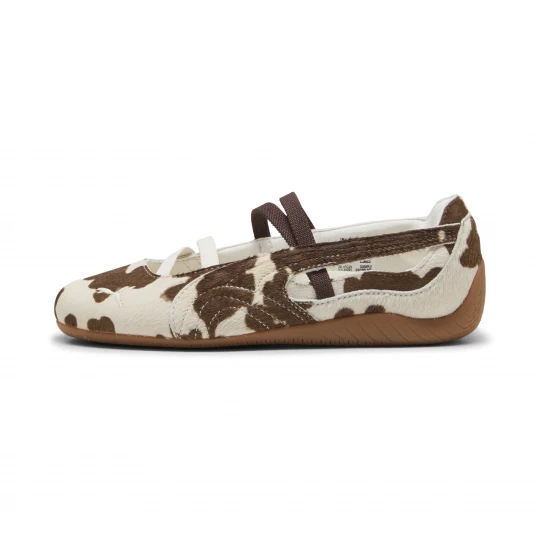Foto van product PUMA Speedcat Ballet sneakers met koeienprint voor Dames, Wit / Bruin