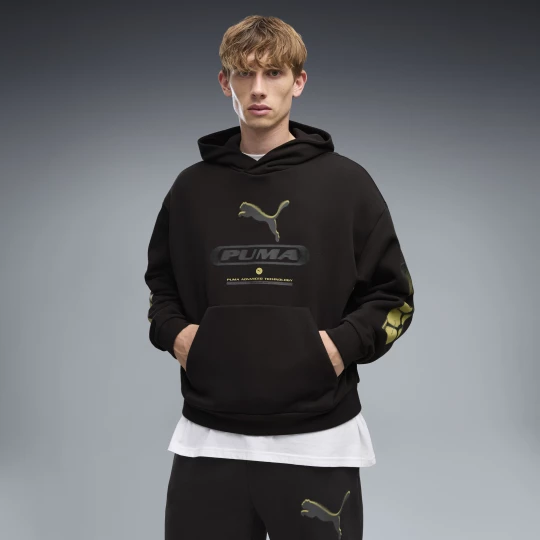 Foto van product PUMA Sport Boxy Graphic fleece hoodie voor Heren, Zwart
