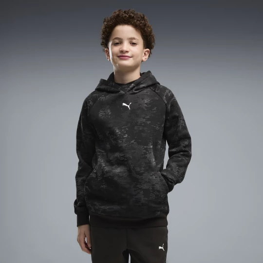 Foto van product PUMA Sport fleece hoodie met camouflageprint voor Heren, Zwart