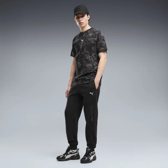 Foto van product PUMA Sport fleece sweatpants met camouflageprint voor Heren, Zwart