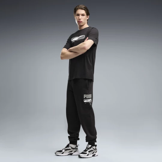 Foto van product PUMA Sport Logo Play fleece sweatpants voor Heren, Zwart