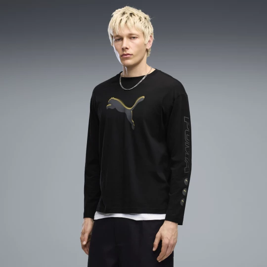 Foto van product PUMA Sport Relaxed Street T-shirt met lange mouwen voor Heren, Zwart