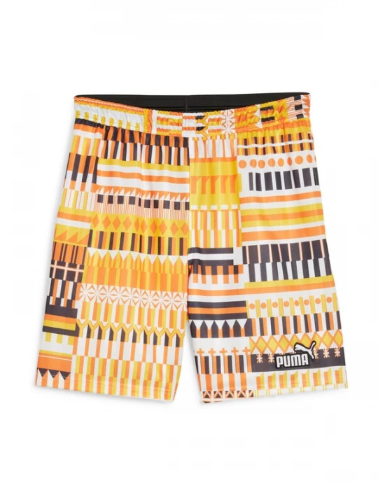 Foto van product PUMA Sportbroek bruin / honing / goudgeel / zwart