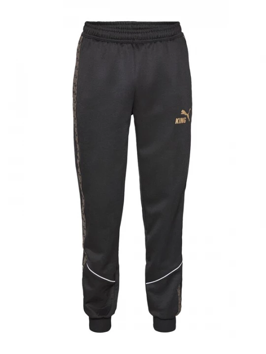 Foto van product PUMA Sportbroek 'King Anthem' lichtbruin / zwart gemêleerd / wit