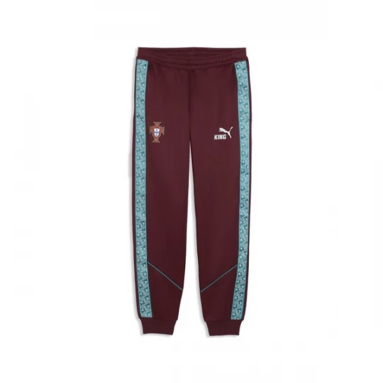 Foto van product PUMA Sportbroek 'Portugal KING Anthem' cyaan blauw / robijnrood / wit