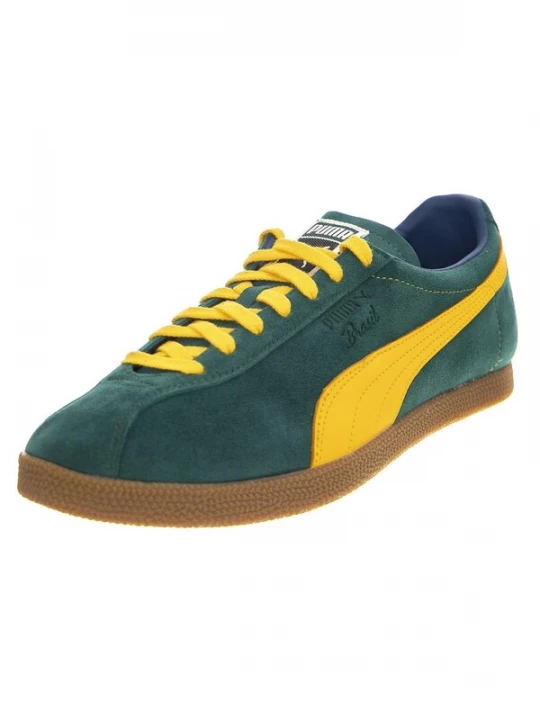 Foto van product PUMA Sportieve veterschoen 'Brasil Dark Myrtle / Tangerine' groen