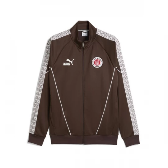Foto van product PUMA Sportjas 'FC St. Pauli King Anthem' chocoladebruin / rood / wit
