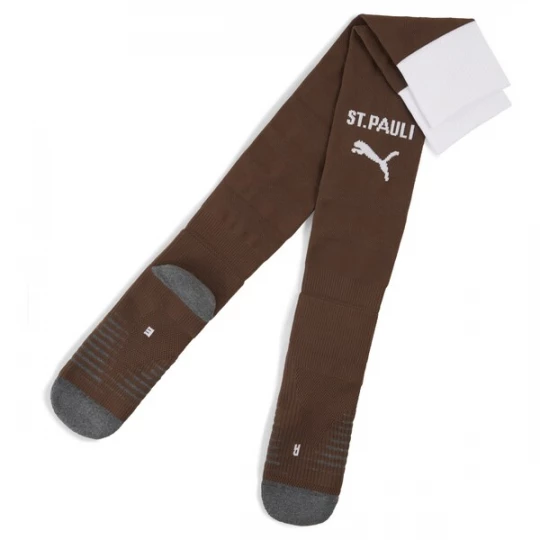 Foto van product PUMA Sportsokken 'FC St. Pauli 25 / 26' chocoladebruin / donkergrijs / wit