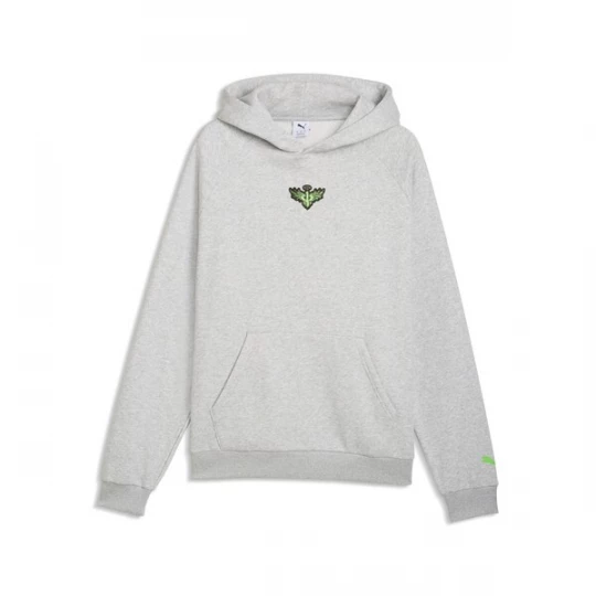 Foto van product PUMA Sportsweatshirt 'Melo Alwayz On 1' lichtgrijs / groen / zwart