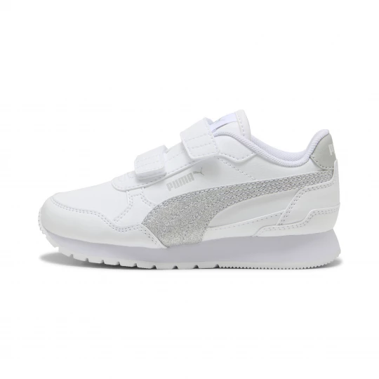 Foto van product PUMA ST Runner v4 Glitter sneakers voor Dames, Grijs / Wit / Zilver