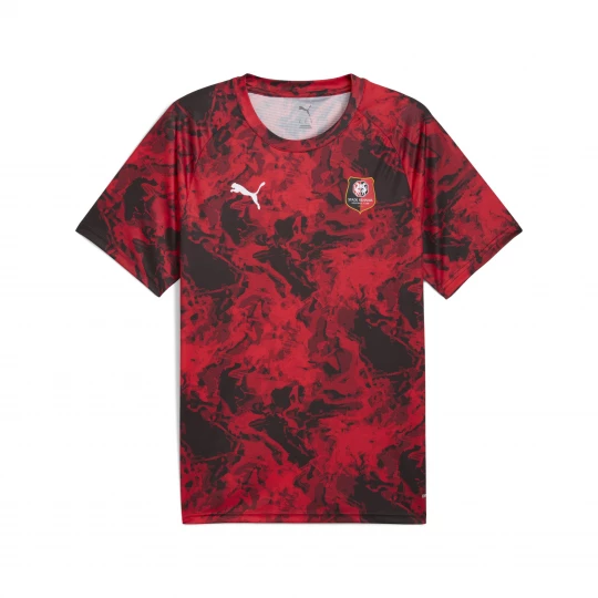 Foto van product PUMA Stade Rennais FC pre-match shirt voor Heren, Zwart / Rood