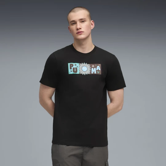 Foto van product PUMA Sunset Drive grafisch T-shirt voor Heren, Zwart