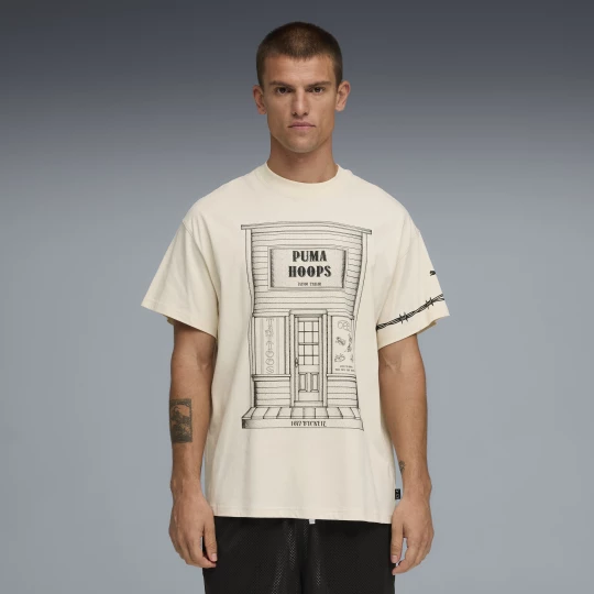 Foto van product PUMA Swish N' Ink II oversized basketbal-T-shirt voor Heren
