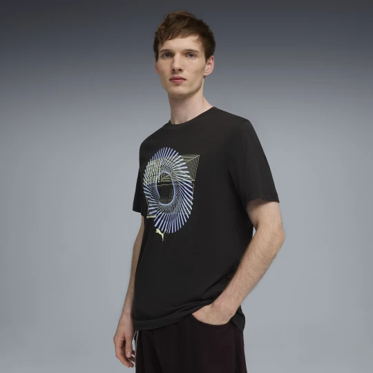 Foto van product PUMA T-shirt met circulaire print voor Heren, Zwart