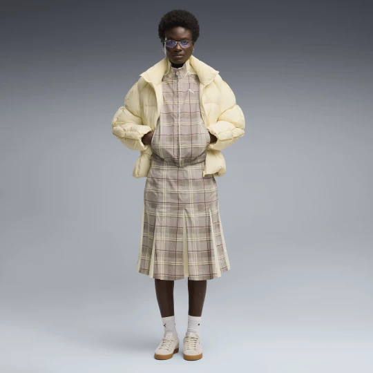 Foto van product PUMA T7 Geplooide Tartan midirok voor Dames