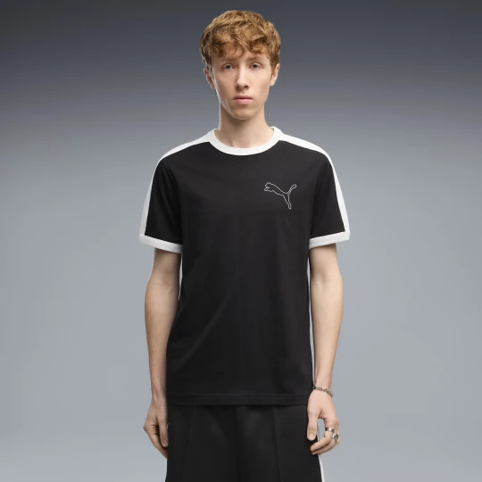 Foto van product PUMA T7 Love Of The Cat Ringer T-shirt voor Heren, Zwart