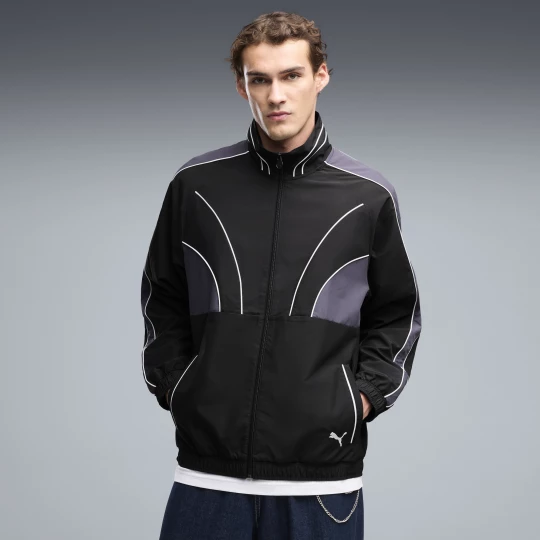 Foto van product PUMA T7 Relaxed geweven trainingsjack voor Heren, Zwart
