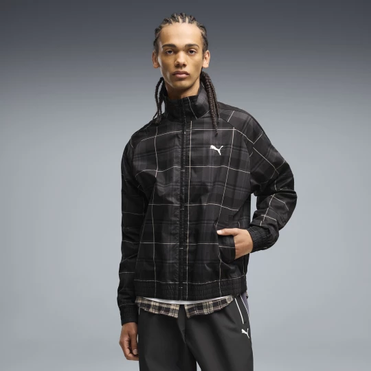 Foto van product PUMA T7 Relaxed Tartan trainingsjack voor Heren, Zwart