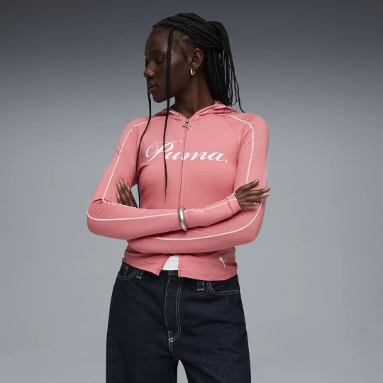 Foto van product PUMA T7 Street Glam hoodie voor Dames, Roze