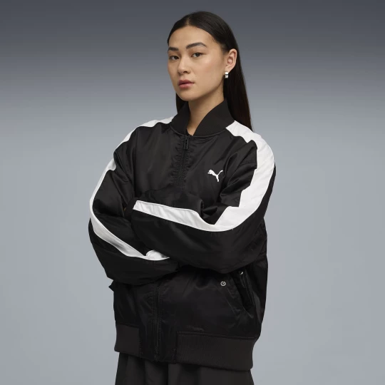 Foto van product PUMA T7 uniseks bomberjack, Zwart