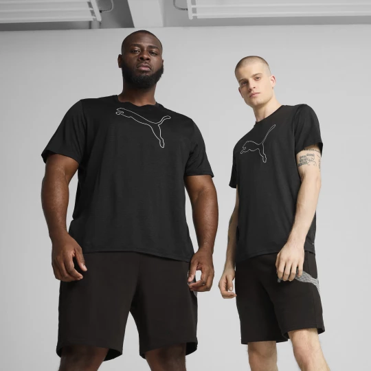 Foto van product PUMA TAD ESSENTIALS gemÃªleerd Cat T-shirt voor Heren, Zwart