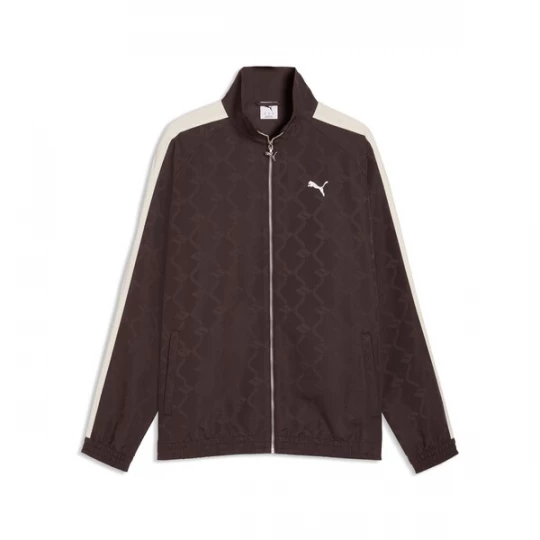 Foto van product PUMA Trainingsjack 'T7' chocoladebruin / wit