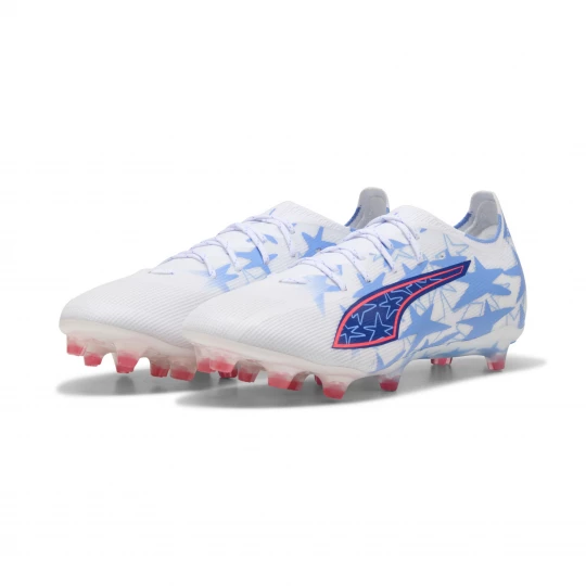 Foto van product PUMA ULTRA 6 MATCH KIDSUPER x CHRISTIAN PULISIC FG / AG uniseks voetbalschoenen, Blauw / Roze / Wit