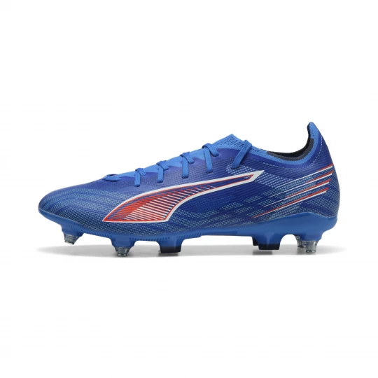 Foto van product PUMA ULTRA 6 MATCH MxSG uniseks voetbalschoenen, Blauw / Rood / Wit beżowy