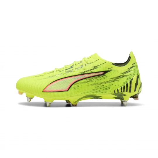 Foto van product PUMA ULTRA 6 ULTIMATE MxSG uniseks voetbalschoenen, Zwart / Rood / Geel