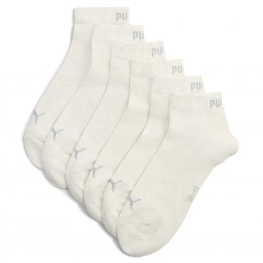 Foto van product PUMA Uniseks quartersokken (set van 3 paar), Wit