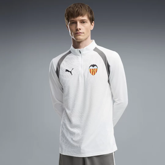 Foto van product PUMA Valencia CF trainingstop met kwartrits voor Heren, Grijs / Wit