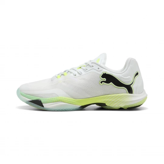 Foto van product PUMA Vantage NITROâ¢ 2 ENERGY uniseks zaalschoenen, Groen / Wit