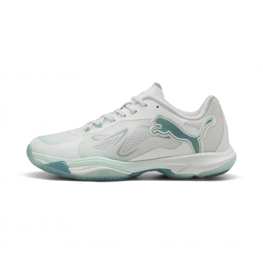 Foto van product PUMA Vantage NITROâ¢ Game On handbalschoenen voor Dames, Blauw / Wit