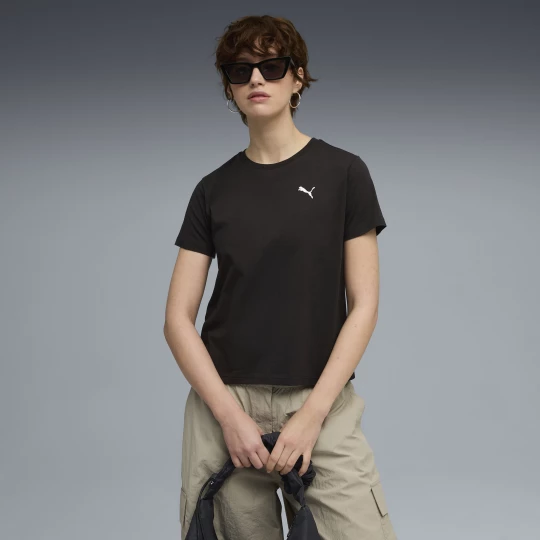 Foto van product PUMA Wardrobe Essentials Comfort T-shirt voor Dames, Zwart