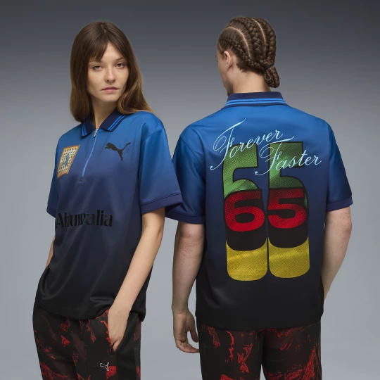 Foto van product PUMA x AHLUWALIA relaxed poloshirt uniseks, Blauw