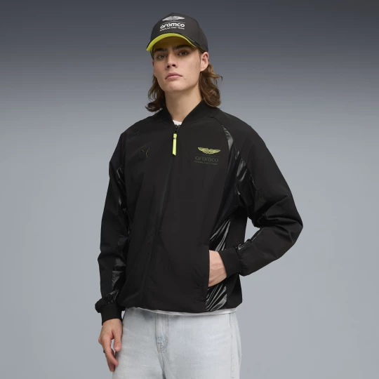 Foto van product PUMA x ASTON MARTIN ARAMCO F1Â® TEAM lifestyle bomberjack voor Heren, Zwart