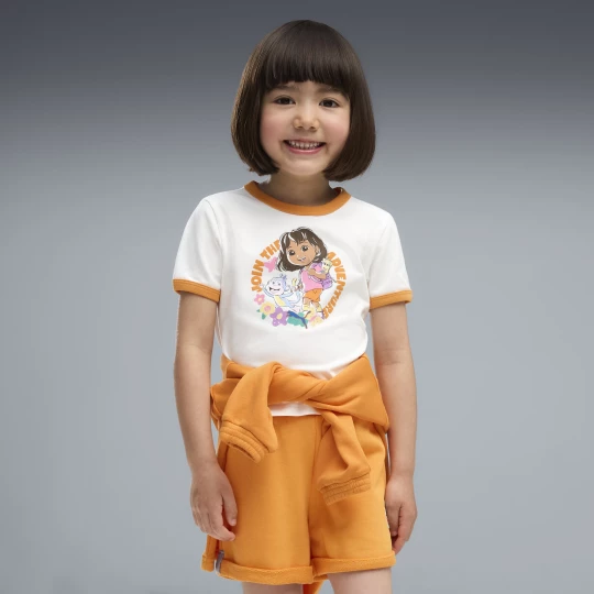 Foto van product PUMA x DORA THE EXPLORER slimfit ringershirt voor Dames, Wit