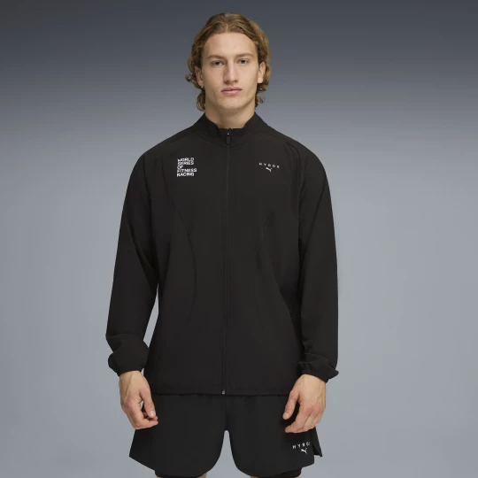 Foto van product PUMA x HYROX DRYELITE Warm-Up jack voor Heren, Zwart
