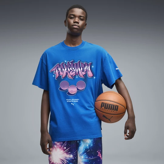 Foto van product PUMA x POKÃMON oversized T-shirt voor Heren, Blauw