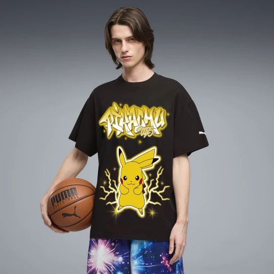 Foto van product PUMA x POKÃMON Pikachu oversized T-shirt voor Heren, Zwart