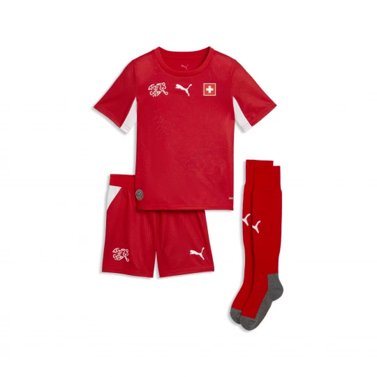 Foto van product PUMA Zwitserland 2026 mini-thuistenue, Rood / Wit