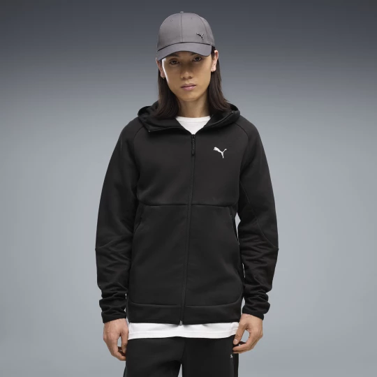 Foto van product PUMATECH Elevated Slim hoodie met volledige rits voor Heren, Zwart